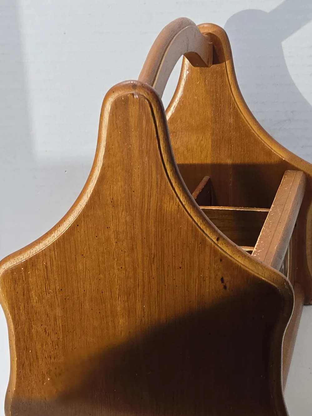 Wooden Fruit-Panel Coffee Caddy Organizer - Brown